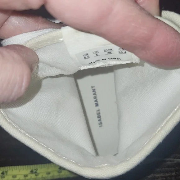 Isabel Marant Benkeen Canvas High-Top Sneaker 6.5 - Picture 7 of 8